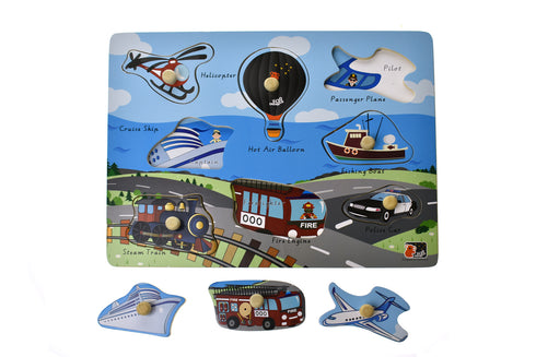 Transport Peg Puzzle Board